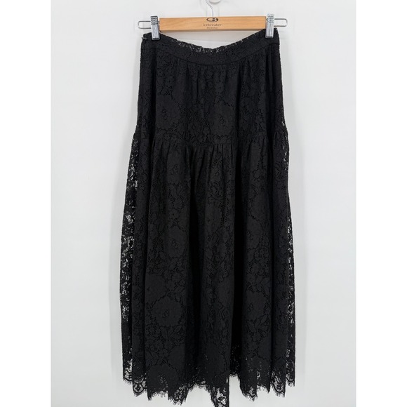 Doen Womens Black Sebastiane Lace Lined Skirt Size XS Whimsigoth Elegant - Picture 4 of 9